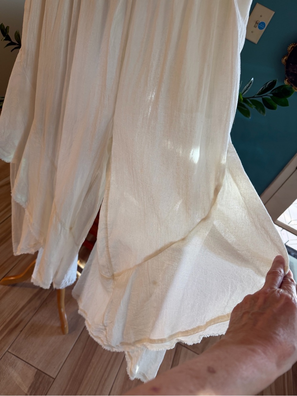 NWT Free People Songs of Summer Pants Flowy Cotton SZ M IVORY - Picture 6 of 10